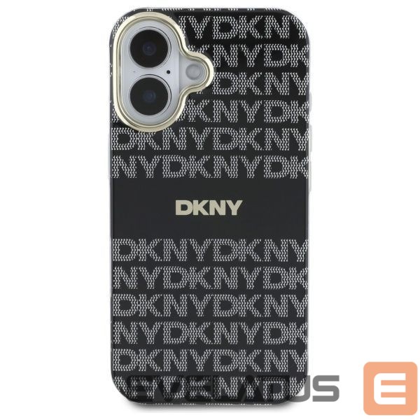 Kitos prekės DKNY DKNY Repeat Texture Pattern With Stripe iPhone 16 Case - Black