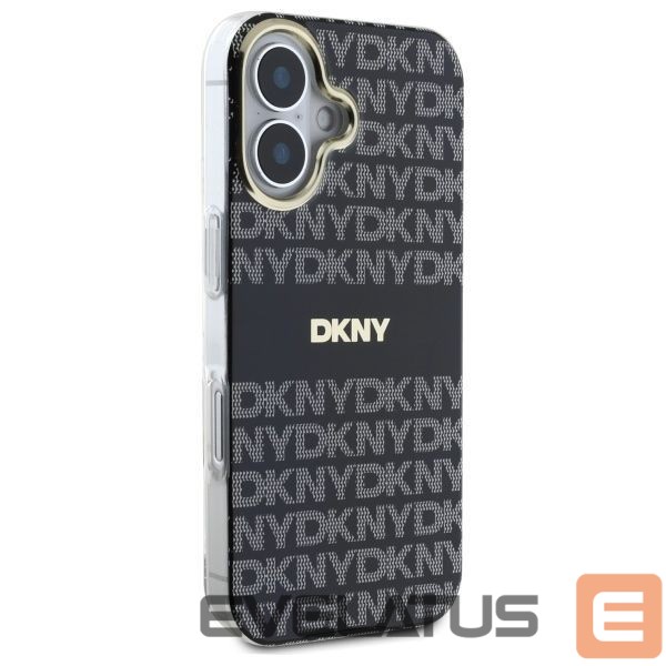 Kitos prekės DKNY DKNY Repeat Texture Pattern With Stripe iPhone 16 Case - Black
