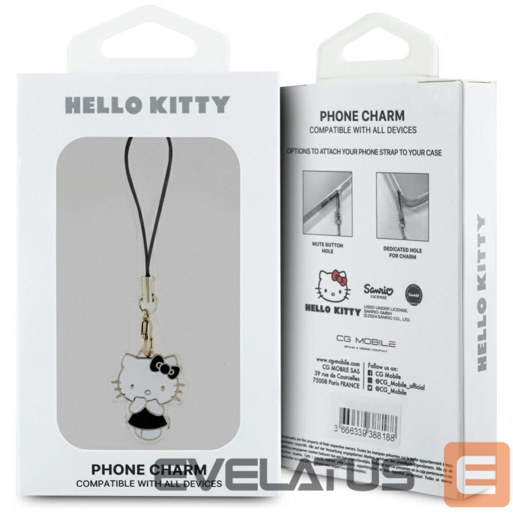 Kitos prekės Hello Kitty Hello Kitty Charm Kitty Cute Pendant - Black