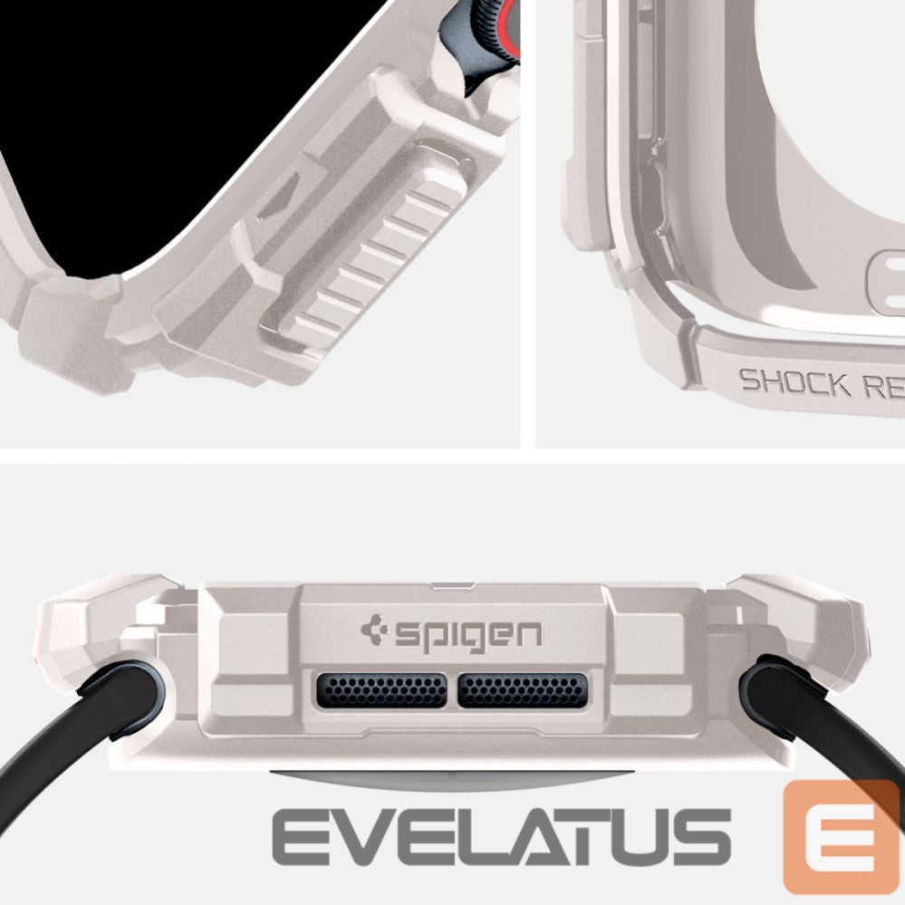 Kitos prekės Spigen Spigen Rugged Armor Strap for Apple Watch 10 46mm - Beige