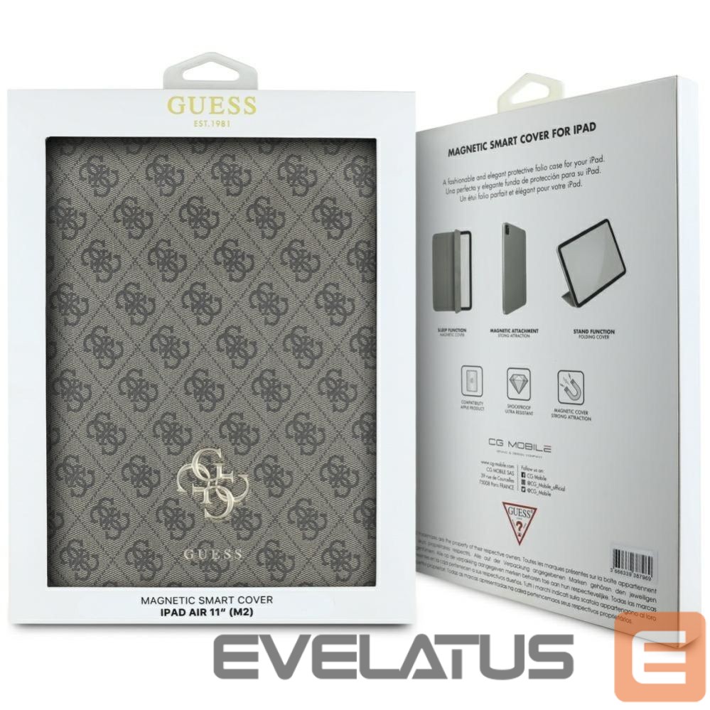 Kitos prekės Guess Guess GUFC11RM24PS4SGW iPad Air 11" 2024 brown/brown Magnetic 4G Big Logo