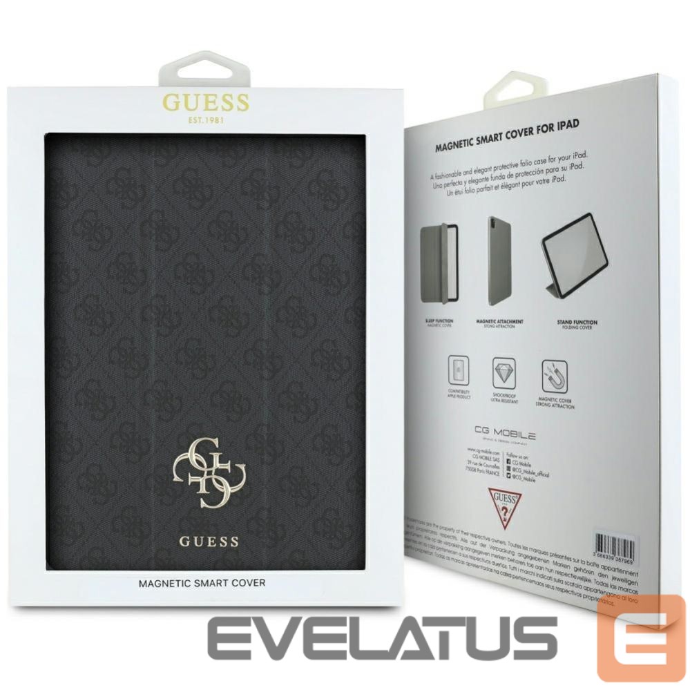 Kitos prekės Guess Guess GUFC13RM24PS4SGK iPad Air 13" 2024 black/black Magnetic 4G Big Logo