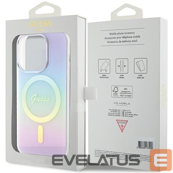 Kitos prekės Guess Guess GUHMP15LHITSU iPhone 15 Pro 6.1" purple/purple hardcase IML Iridescent MagSafe