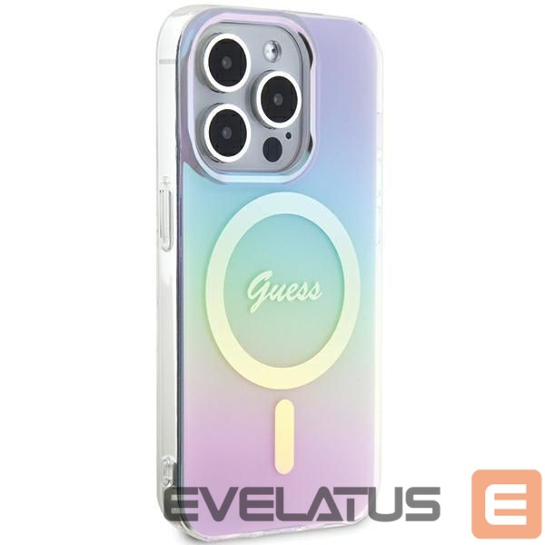 Kitos prekės Guess Guess GUHMP15LHITSU iPhone 15 Pro 6.1" purple/purple hardcase IML Iridescent MagSafe