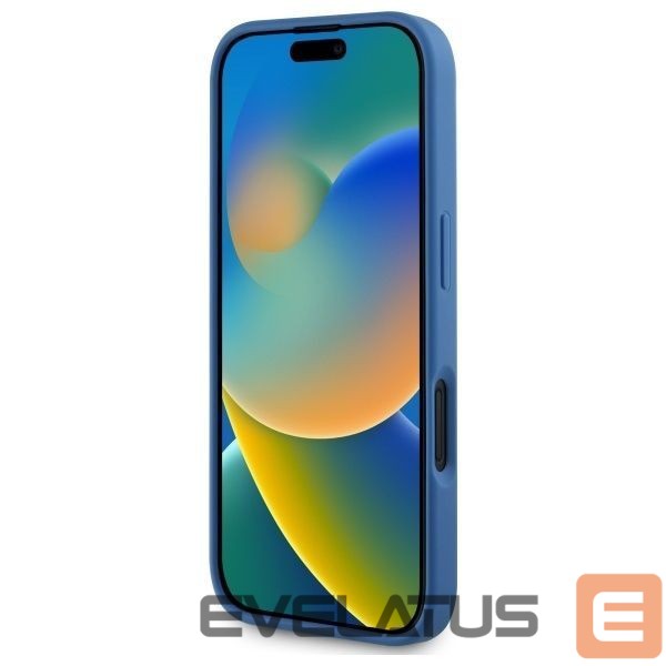 Kitos prekės Guess Guess GUHMP16SP4ROPEMCB iPhone 16 6.1" blue/blue hardcase 4G Flowers Print MagSafe