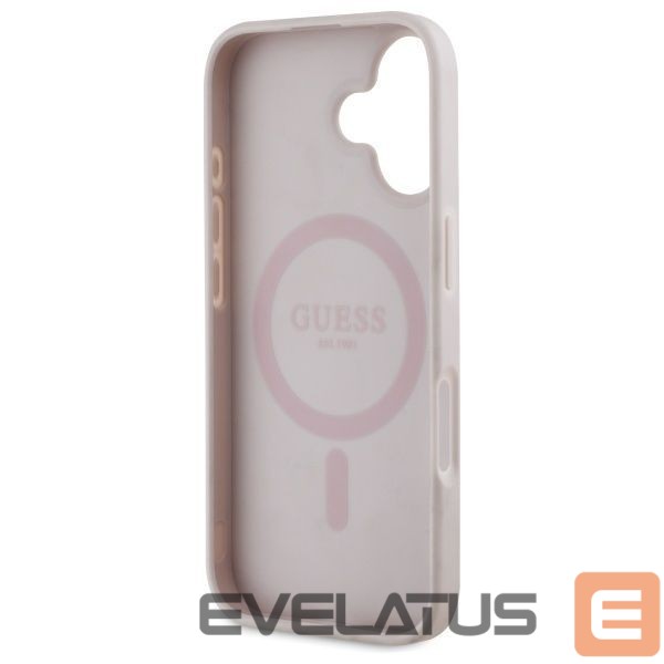 Kitos prekės Guess Guess GUHMP16SP4ROPEMCP iPhone 16 6.1" pink/pink hardcase 4G Flowers Print MagSafe
