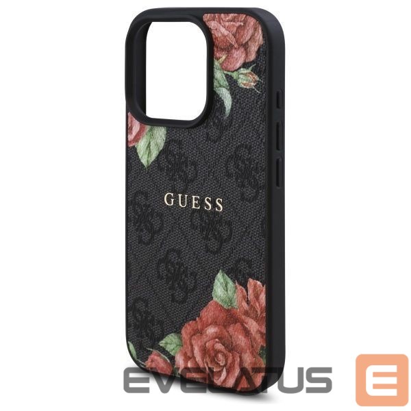 Kitos prekės Guess Guess GUHMP16XP4ROPEMCK iPhone 16 Pro Max 6.9" black/black hardcase 4G Flowers Print MagSafe