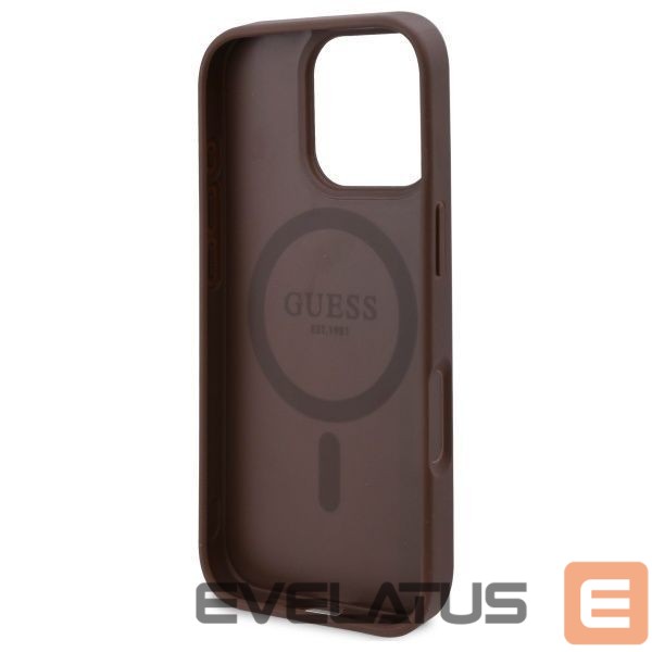 Kitos prekės Guess Guess GUHMP16XP4ROPEMCW iPhone 16 Pro Max 6.9" brown/brown hardcase 4G Flowers Print MagSafe