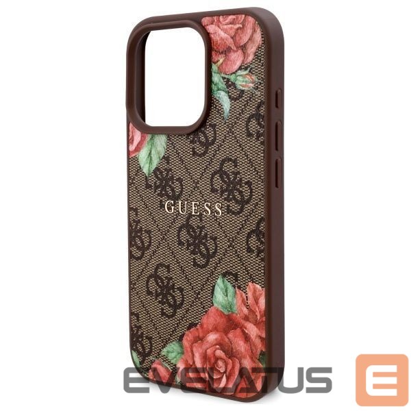 Kitos prekės Guess Guess GUHMP16XP4ROPEMCW iPhone 16 Pro Max 6.9" brown/brown hardcase 4G Flowers Print MagSafe