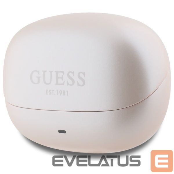 Kitos prekės Guess Guess Bluetooth Headphones GUTWST88MCTGP TWS + Docking Station Pink Capsule Printed Logo