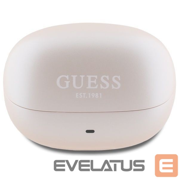 Kitos prekės Guess Guess Bluetooth Headphones GUTWST88MCTGP TWS + Docking Station Pink Capsule Printed Logo