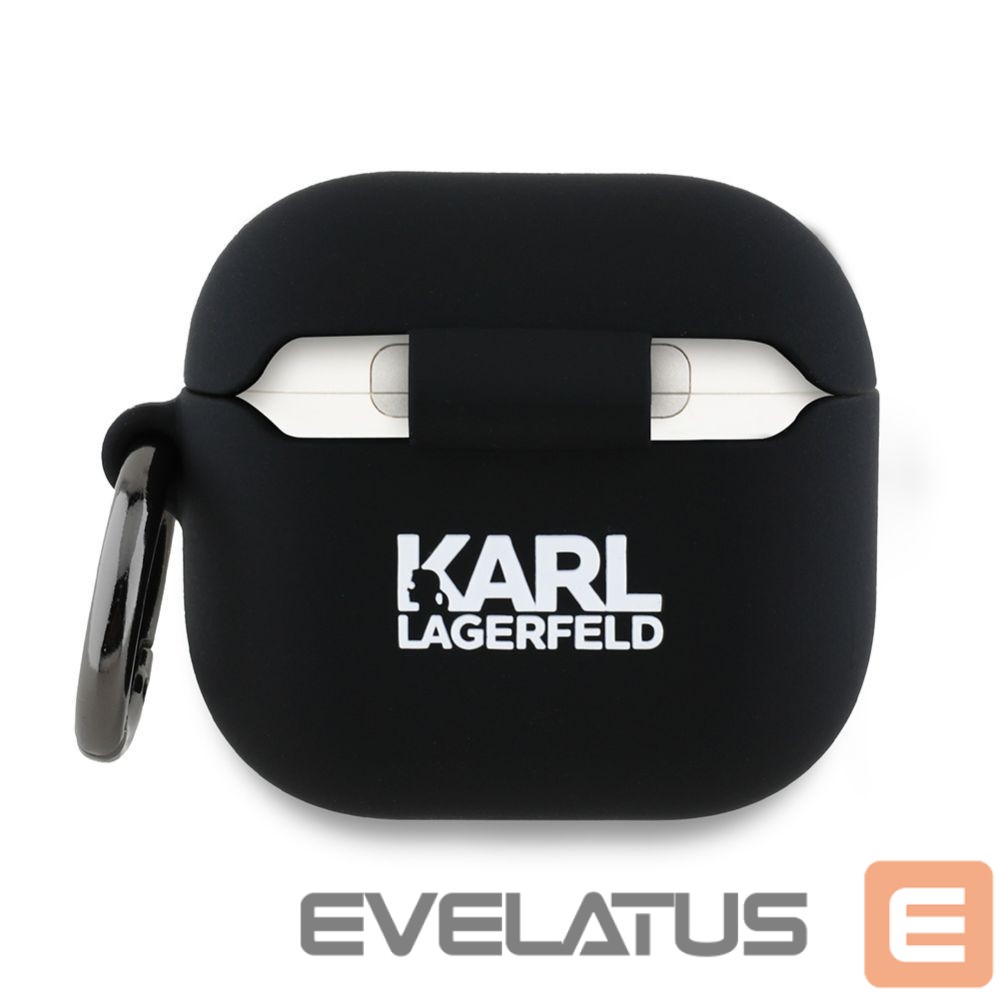 Kitos prekės Karl Lagerfeld Karl Lagerfeld Silicone Karl Head 3D Case for AirPods 4 - Black