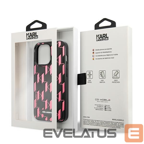 Kitos prekės Karl Lagerfeld Karl Lagerfeld Monogram Plaque iPhone 13 Pro / 13 6.1" Case - Pink