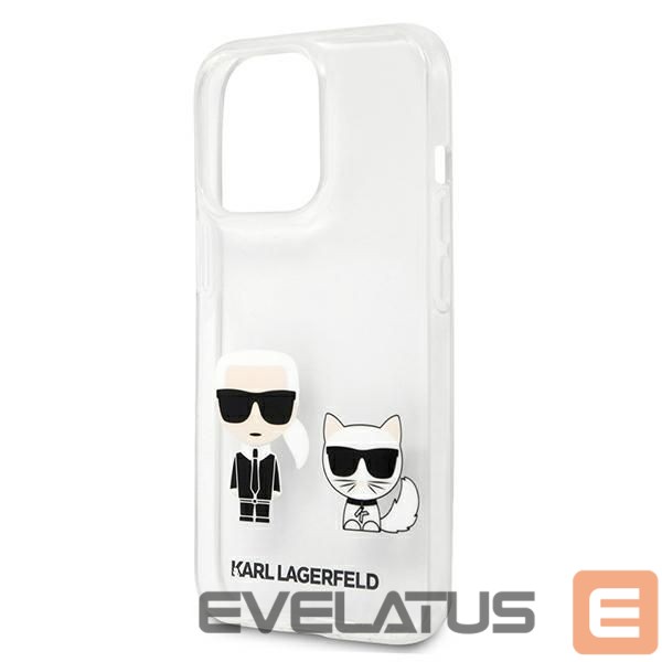 Kitos prekės Karl Lagerfeld Karl Lagerfeld Karl & Choupette Case for iPhone 13 Pro Max 6.7" - Transparent