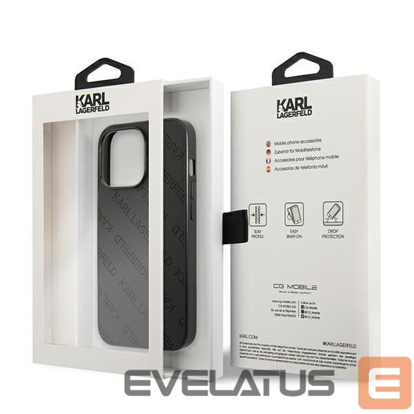 Kitos prekės Karl Lagerfeld Karl Lagerfeld Perforated Allover iPhone 13 Pro Max 6.7" Case - Black