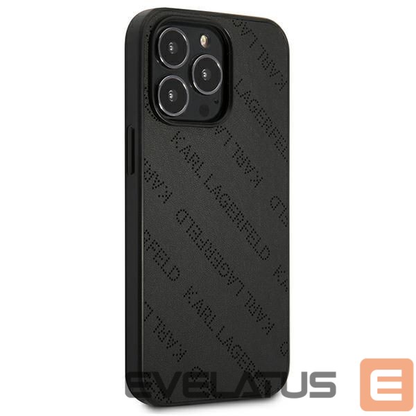 Kitos prekės Karl Lagerfeld Karl Lagerfeld Perforated Allover iPhone 13 Pro Max 6.7" Case - Black