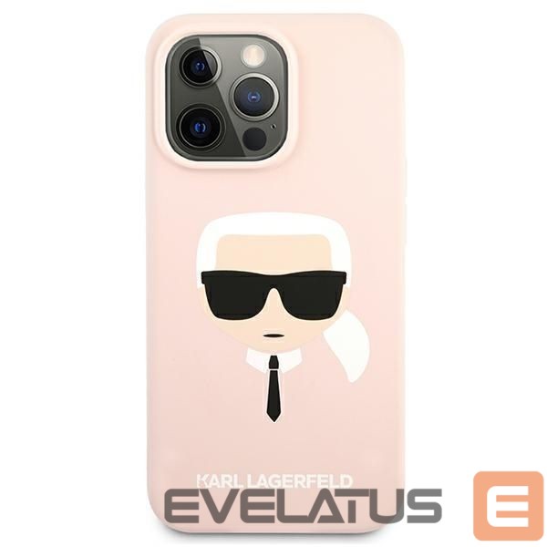 Kitos prekės Karl Lagerfeld Karl Lagerfeld Silicone Karl`s Head Case for iPhone 13 Pro Max 6.7" - Light Pink