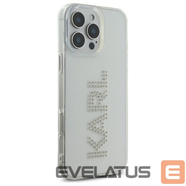 Kitos prekės Karl Lagerfeld Karl Lagerfeld KLHCP16XHKLSTDCT iPhone 16 Pro Max 6.9" Clear Hard Case IML Rhinestones Logo
