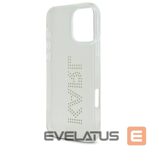 Kitos prekės Karl Lagerfeld Karl Lagerfeld KLHCP16XHKLSTDCT iPhone 16 Pro Max 6.9" Clear Hard Case IML Rhinestones Logo