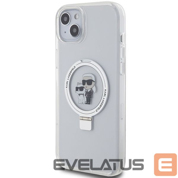 Kitos prekės Karl Lagerfeld Karl Lagerfeld KLHMP15MHMRSKCH iPhone 15 Plus / 14 Plus 6.7" white/white hardcase Ring Stand Karl&Choupette MagSafe
