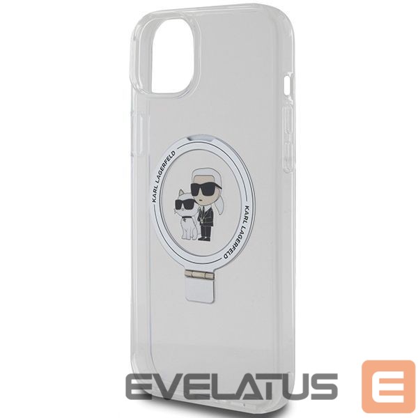 Kitos prekės Karl Lagerfeld Karl Lagerfeld KLHMP15MHMRSKCH iPhone 15 Plus / 14 Plus 6.7" white/white hardcase Ring Stand Karl&Choupette MagSafe