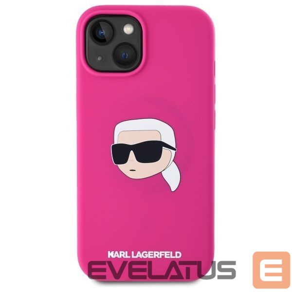 Kitos prekės Karl Lagerfeld Karl Lagerfeld KLHMP15SSKHPPLF iPhone 15 6.1" fuchsia/fuschia hardcase Silicone Karl Head Print MagSafe