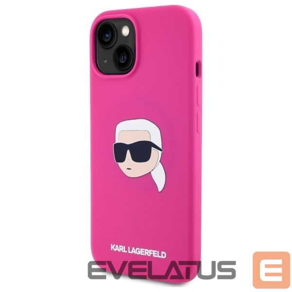 Kitos prekės Karl Lagerfeld Karl Lagerfeld KLHMP15SSKHPPLF iPhone 15 6.1" fuchsia/fuschia hardcase Silicone Karl Head Print MagSafe