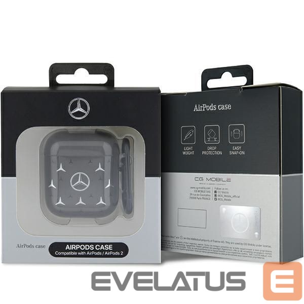 Kitos prekės Mercedes-Benz Mercedes MEA28DPMGS AirPods 1/2 cover black/black Large Star Pattern