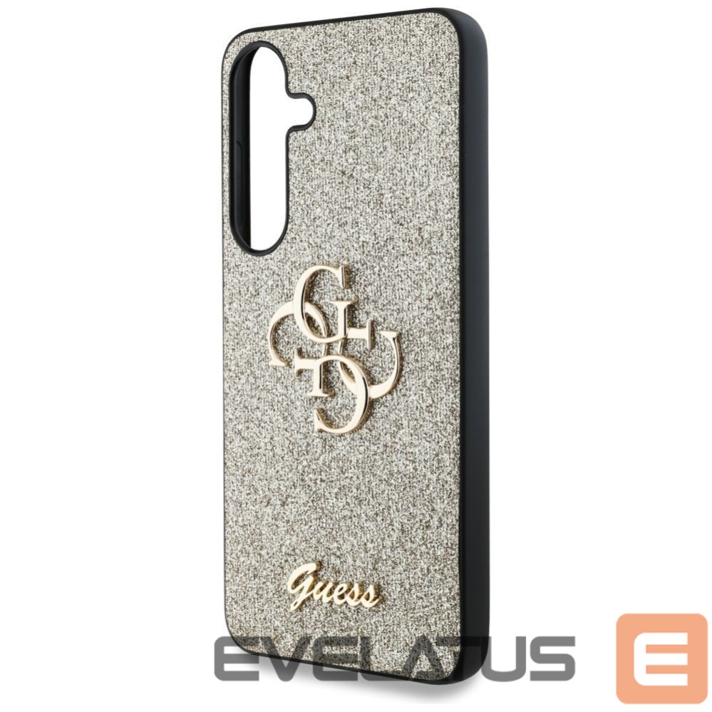 Kitos prekės Guess Guess Fixed Glitter Big 4G Metal Logo case for Samsung Galaxy S25 Plus gold