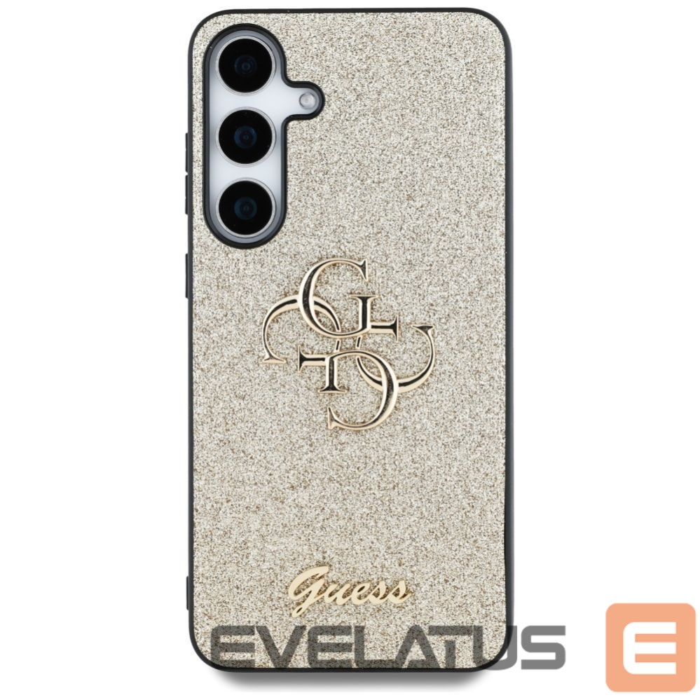 Kitos prekės Guess Guess Fixed Glitter Big 4G Metal Logo case for Samsung Galaxy S25 Plus gold