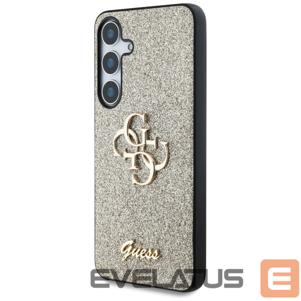 Kitos prekės Guess Guess Fixed Glitter Big 4G Metal Logo case for Samsung Galaxy S25 gold