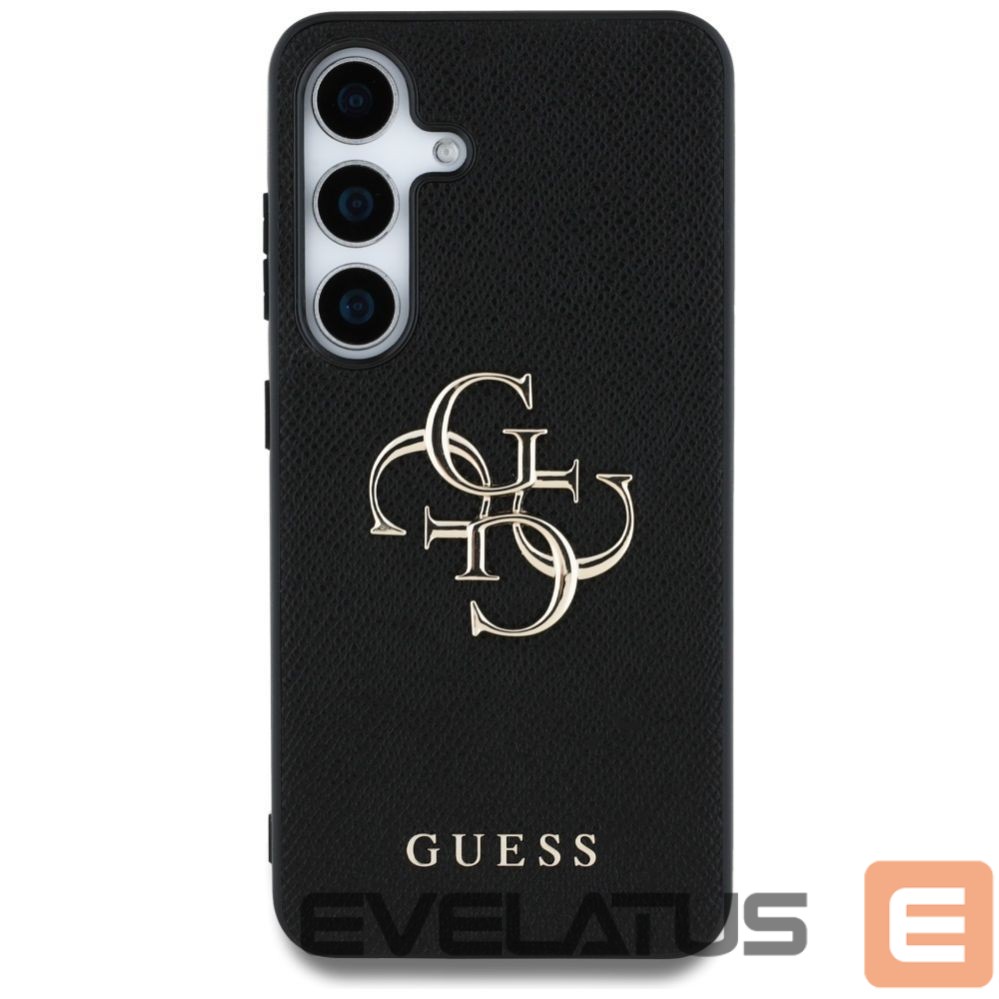 Kitos prekės Guess Guess Grained Big 4G Logo Small Classic Logo case for Samsung Galaxy S25 Plus black