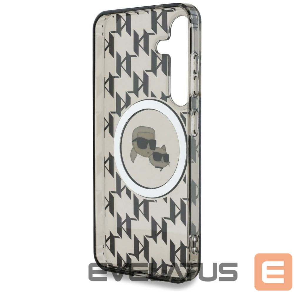 Kitos prekės Karl Lagerfeld Case Karl Lagerfeld Button Karl&Choupette Heads On KL Pattern MagSafe Samsung Galaxy S25 black