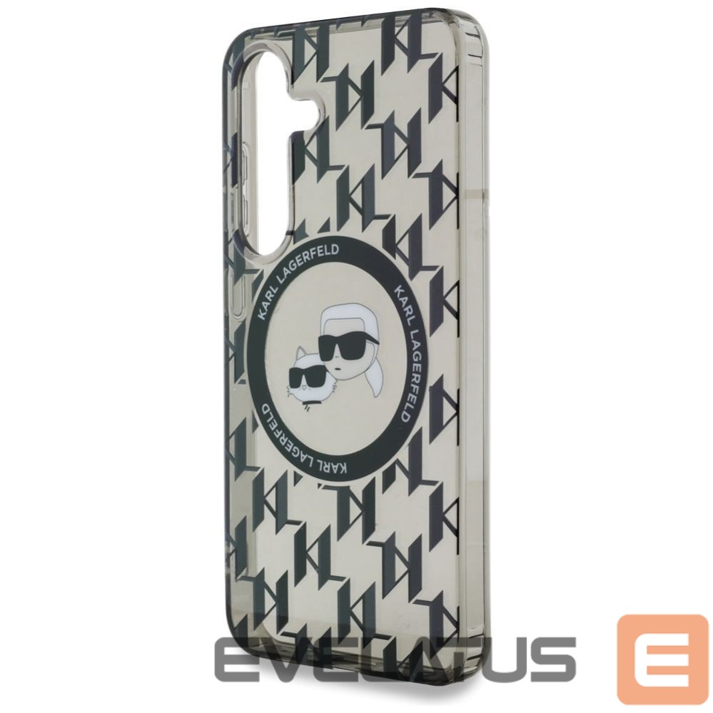 Kitos prekės Karl Lagerfeld Case Karl Lagerfeld Button Karl&Choupette Heads On KL Pattern MagSafe Samsung Galaxy S25 black