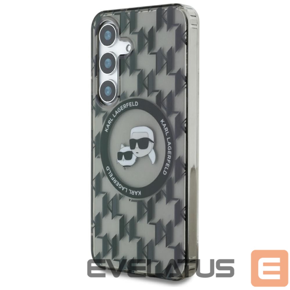 Kitos prekės Karl Lagerfeld Case Karl Lagerfeld Button Karl&Choupette Heads On KL Pattern MagSafe Samsung Galaxy S25 black