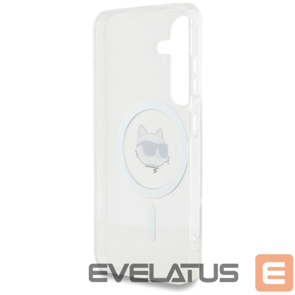 Kitos prekės Karl Lagerfeld Case Karl Lagerfeld Button Choupette Head Printed Logo MagSafe Samsung Galaxy S25 white