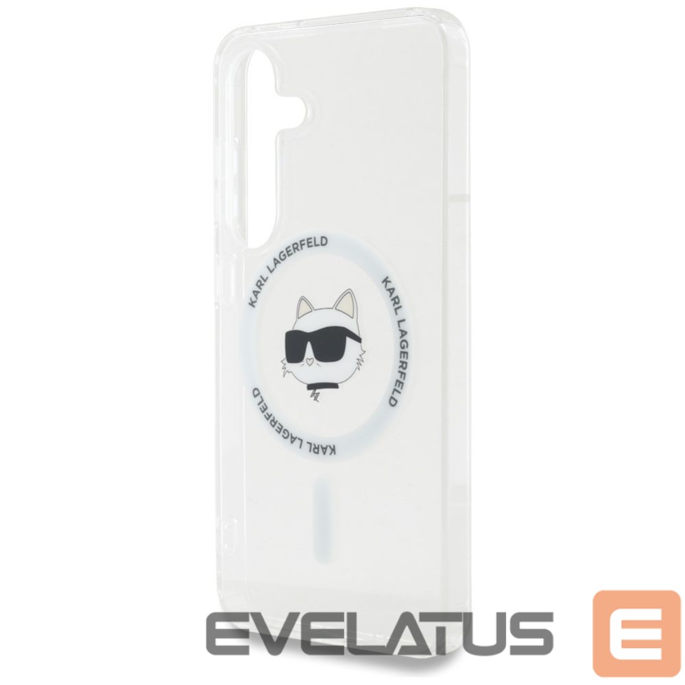 Kitos prekės Karl Lagerfeld Case Karl Lagerfeld Button Choupette Head Printed Logo MagSafe Samsung Galaxy S25 white