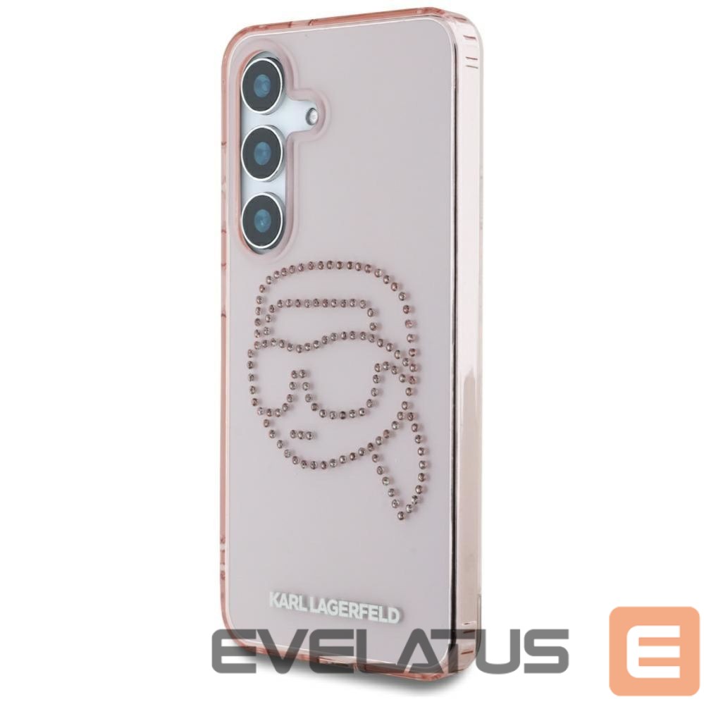 Kitos prekės Karl Lagerfeld Karl Lagerfeld Rhinestones K. Head Logo Samsung Galaxy S25 Case Pink