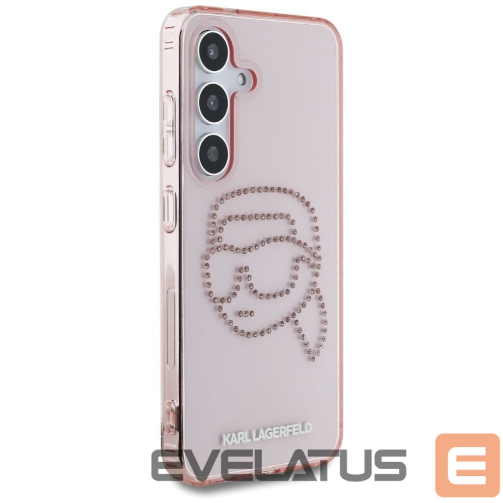 Kitos prekės Karl Lagerfeld Karl Lagerfeld Rhinestones K. Head Logo Samsung Galaxy S25 Case Pink