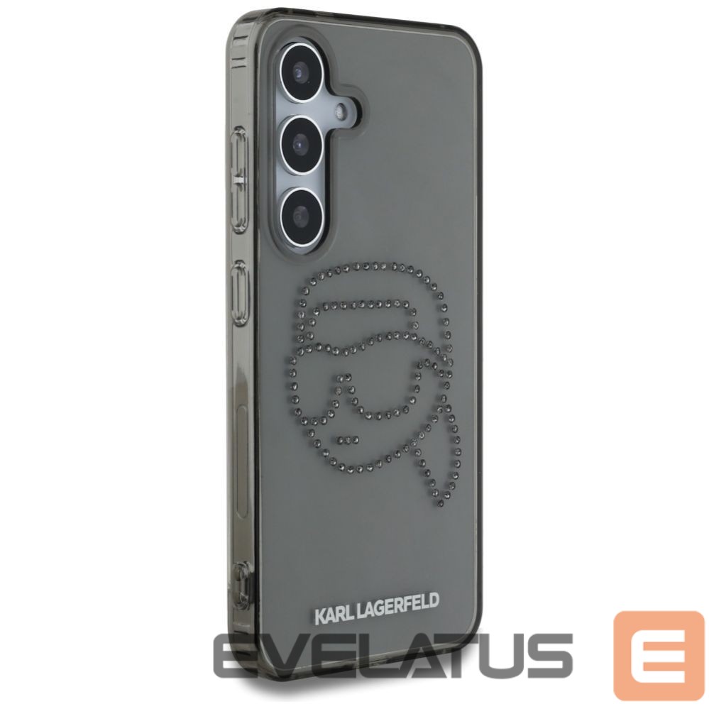 Kitos prekės Karl Lagerfeld Case Karl Lagerfeld Rhinestones Karl Head Logo Samsung Galaxy S25 black