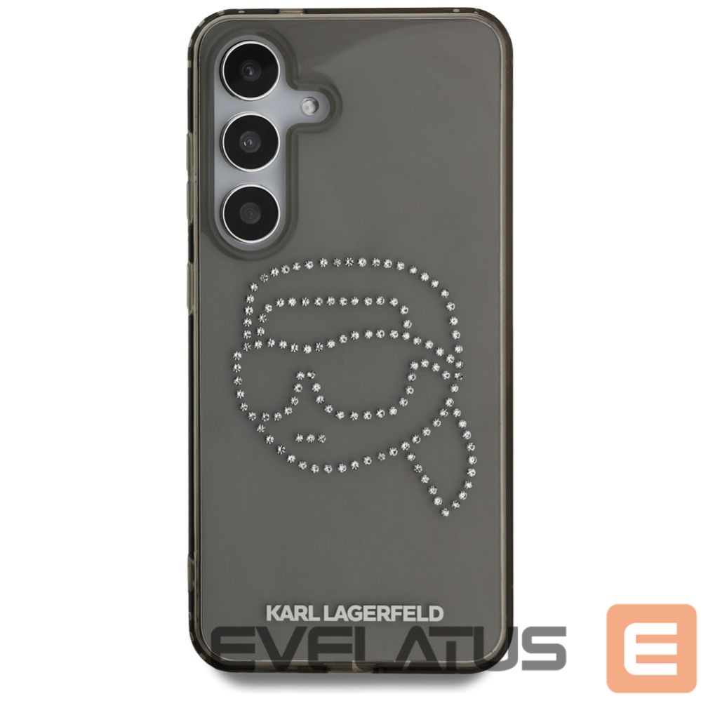 Kitos prekės Karl Lagerfeld Case Karl Lagerfeld Rhinestones Karl Head Logo Samsung Galaxy S25 black