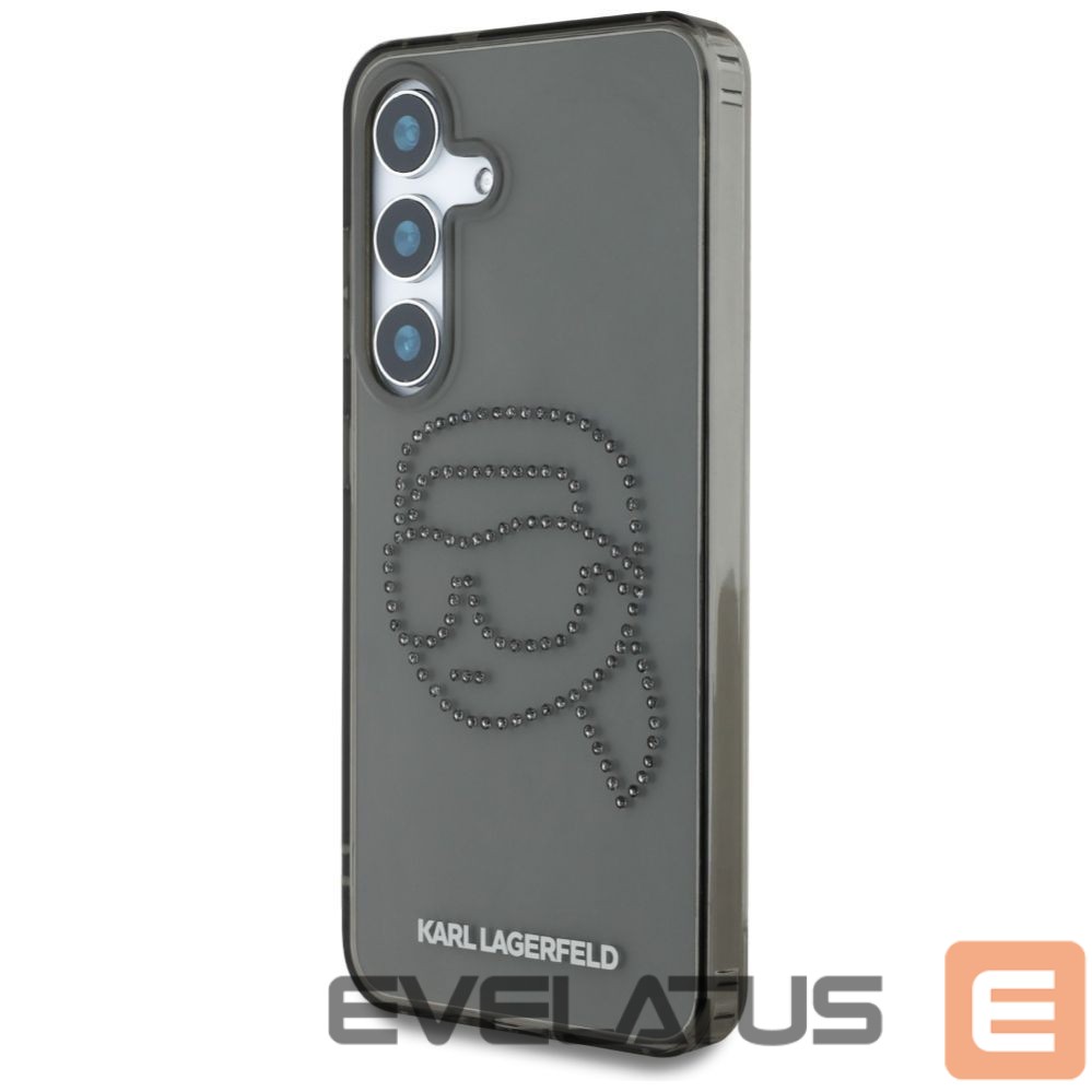 Kitos prekės Karl Lagerfeld Case Karl Lagerfeld Rhinestones Karl Head Logo Samsung Galaxy S25 black