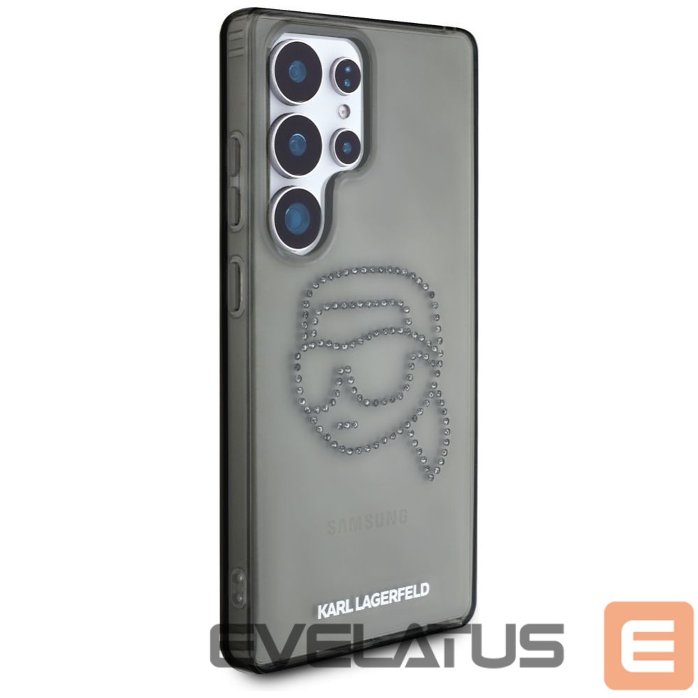 Kitos prekės Karl Lagerfeld Case Karl Lagerfeld Rhinestones Karl Head Logo Samsung Galaxy S25 Ultra black