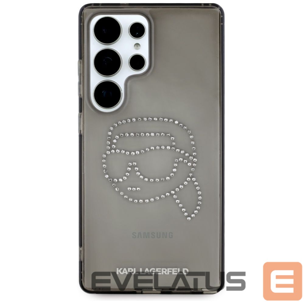Kitos prekės Karl Lagerfeld Case Karl Lagerfeld Rhinestones Karl Head Logo Samsung Galaxy S25 Ultra black