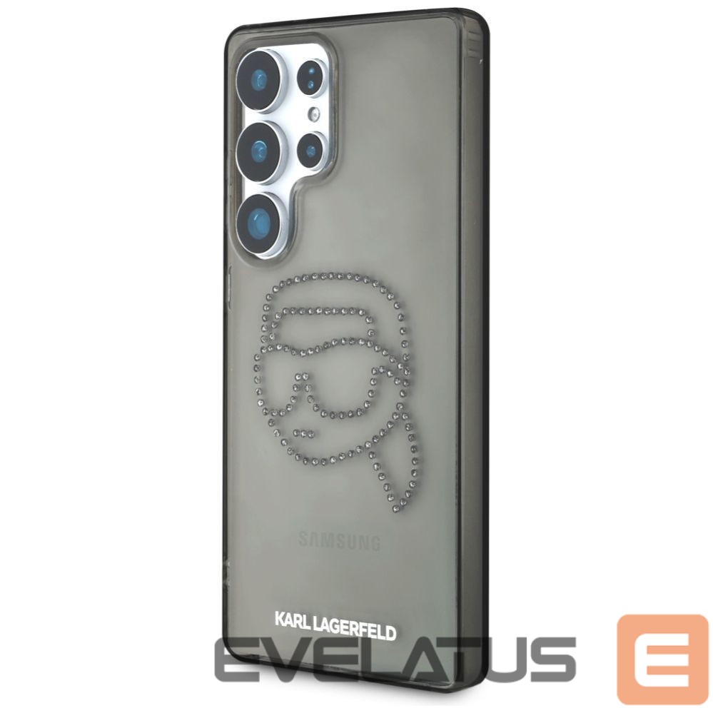 Kitos prekės Karl Lagerfeld Case Karl Lagerfeld Rhinestones Karl Head Logo Samsung Galaxy S25 Ultra black