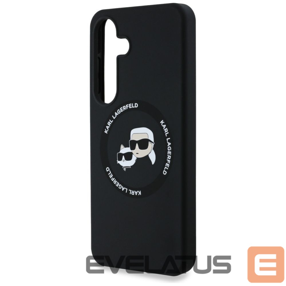 Kitos prekės Karl Lagerfeld Karl Lagerfeld Silicone Double Heads And Circle MagSafe Samsung Galaxy S25 case black