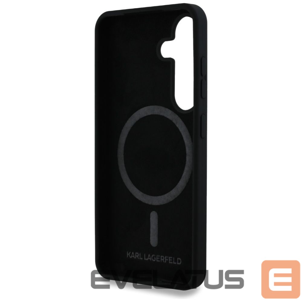 Kitos prekės Karl Lagerfeld Karl Lagerfeld Silicone Double Heads And Circle MagSafe Samsung Galaxy S25 case black