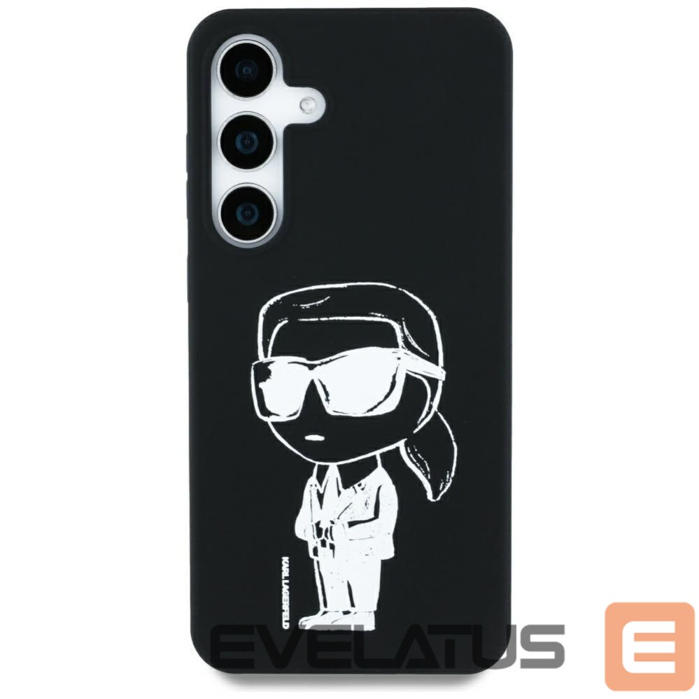 Kitos prekės Karl Lagerfeld Case Karl Lagerfeld Silicone Graffiti Ikonik Printed Logo MagSafe Samsung Galaxy S25 black