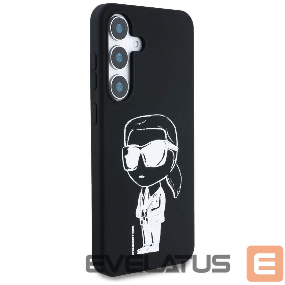Kitos prekės Karl Lagerfeld Case Karl Lagerfeld Silicone Graffiti Ikonik Printed Logo MagSafe Samsung Galaxy S25 black