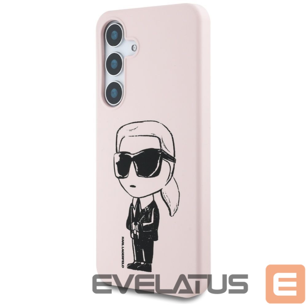 Kitos prekės Karl Lagerfeld Case Karl Lagerfeld Silicone Graffiti Ikonik Printed Logo MagSafe Samsung Galaxy S25 pink